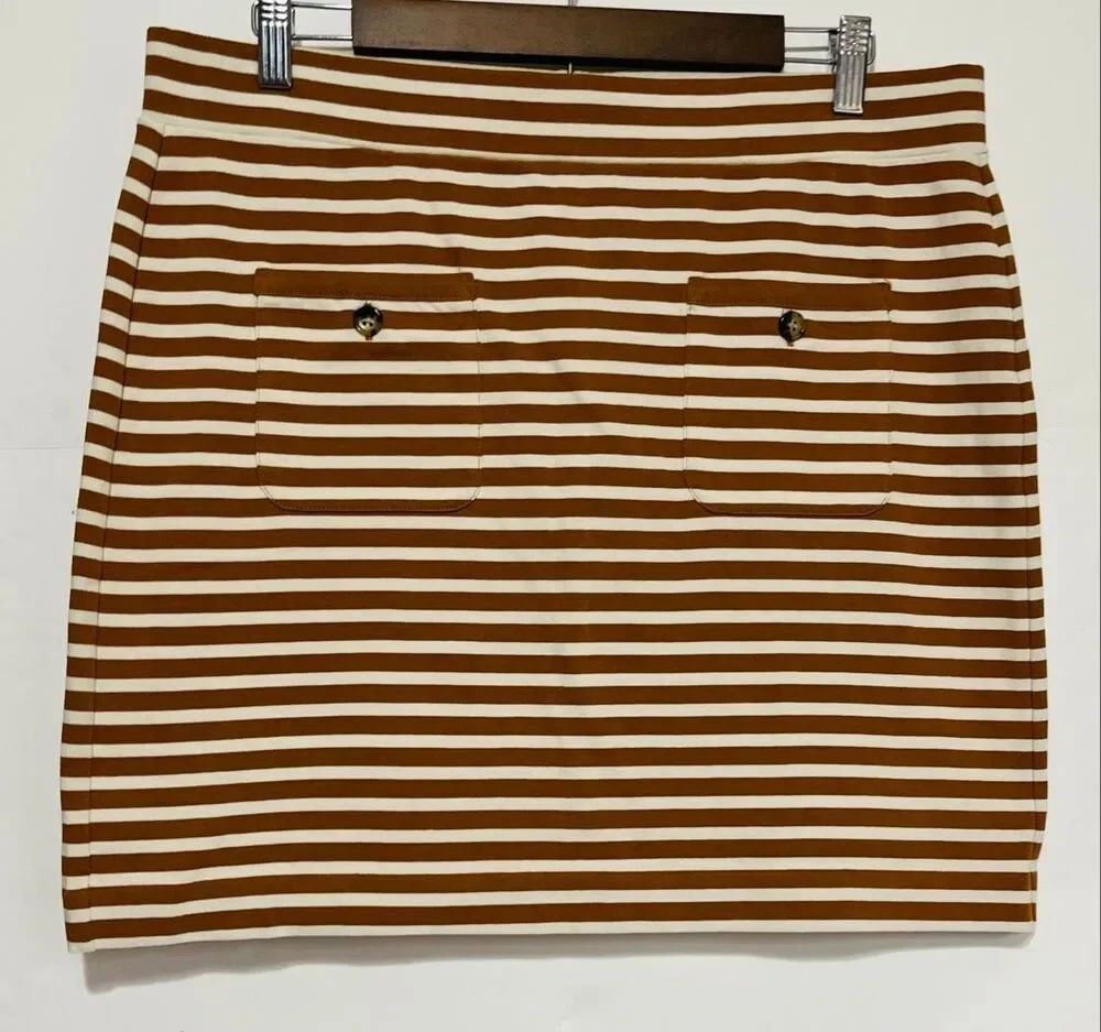 J. Crew Gigi Cotton Knit Mini Skirt   Size L